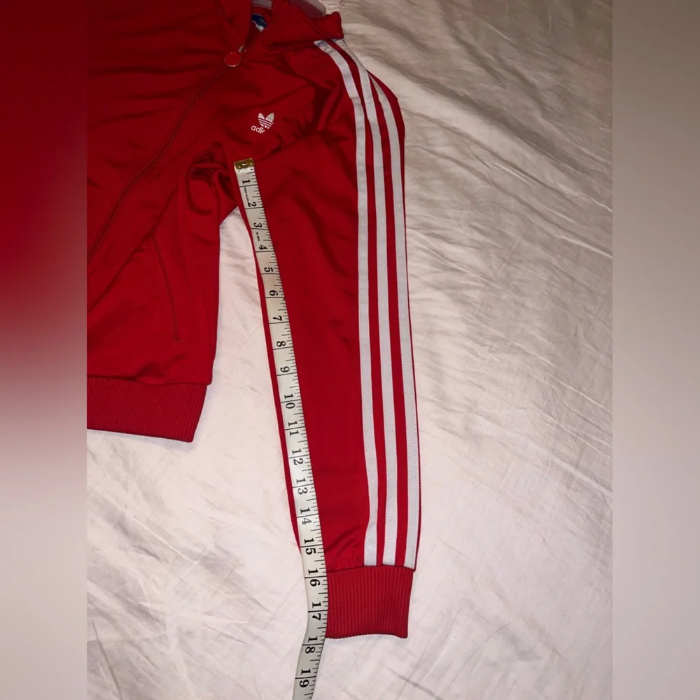 Adidas Originals Trefoil Red 3-Stripe Track Jacket Youth Size M